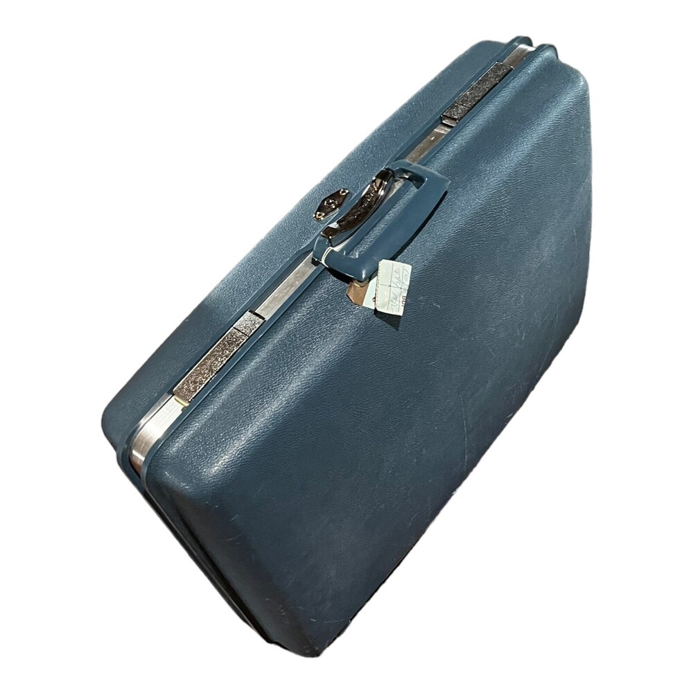 24” Hard Side VTG Royal Traveller Samsonite Aurora Luggage Prop Suitcase Blue